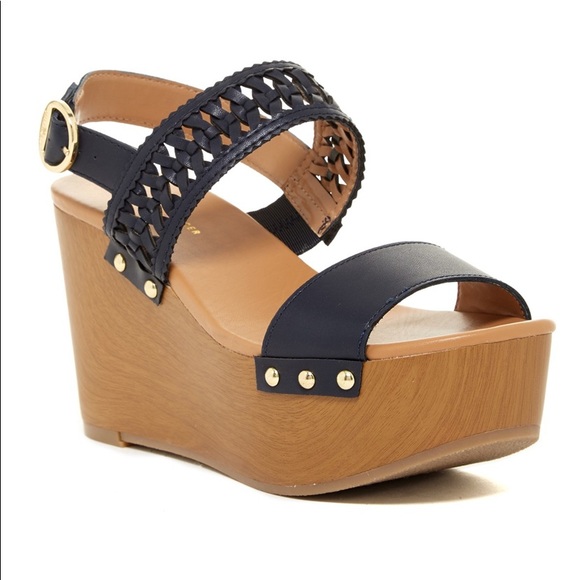 Tommy Hilfiger Shoes - Tommy Hilfiger Navy Rubena Platform Wedge Sandal